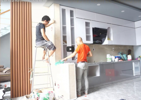 Thi công lam hộp gỗ nhựa Composite Việt Ý L970