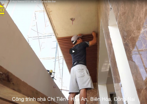 Thi công trần ban công gỗ nhựa Việt Ý ST22, SN22
